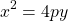 \[x^{2}=4 p y\]